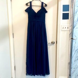 Beautiful baby blue formal dress with slit